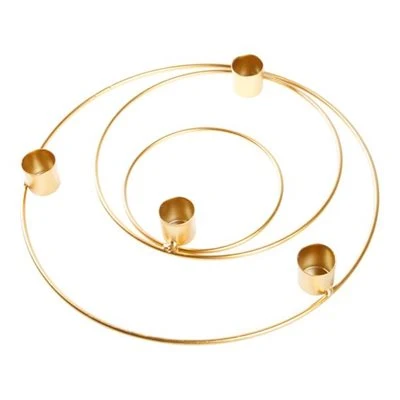 Ljusstake, H 2,5 Cm, Dia. 25 Cm, Guld