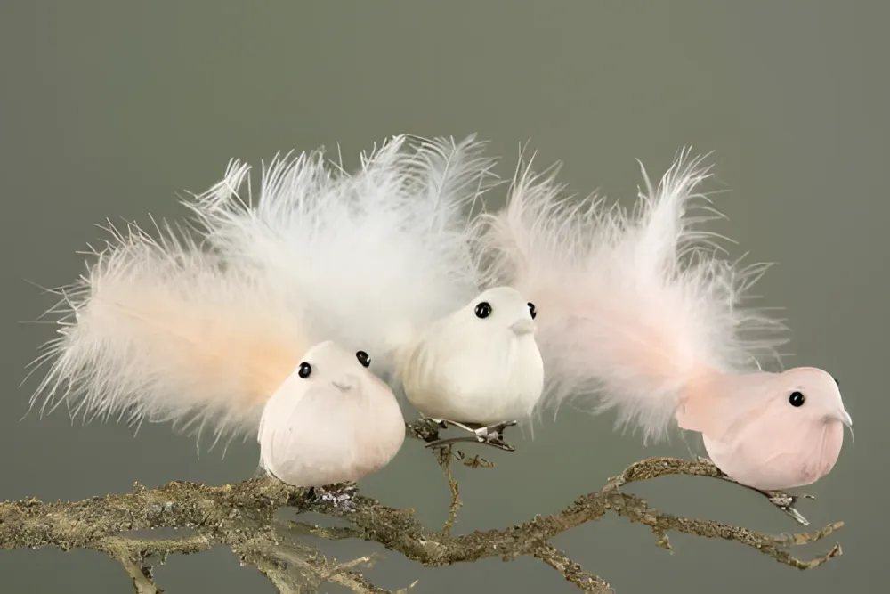 lot Gyllene fåglar med clip set om tre