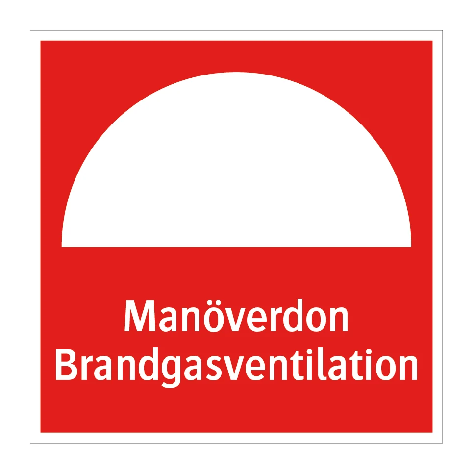 Manöverdon brandgasventilation Made USA 210x210mm