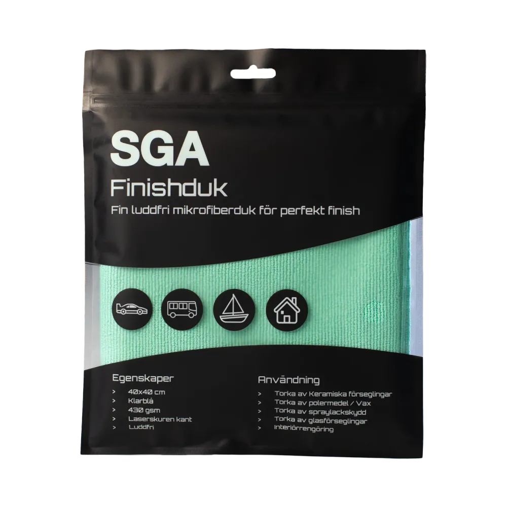 Mikrofiberduk SGA Finishduk, 1-pack 40x40 cm
