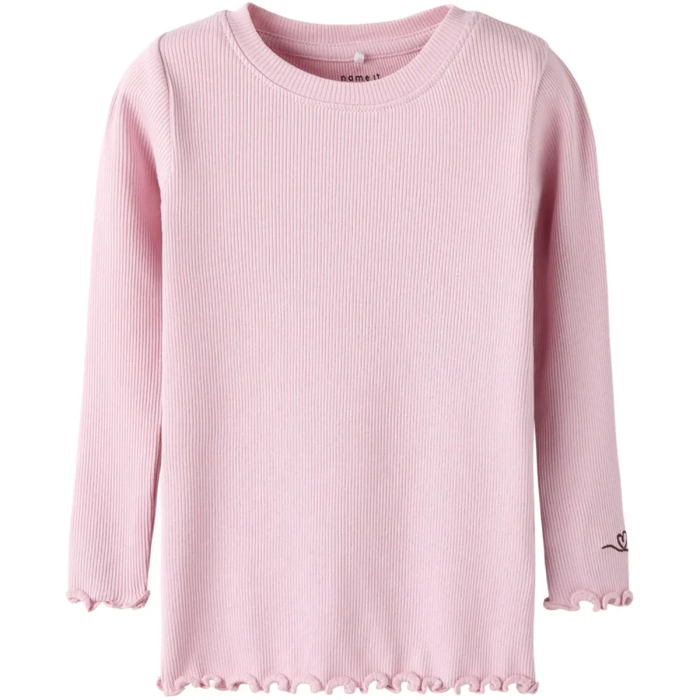 Name It Bleached Mauve Nmfkayla Ls Lean Topp 80