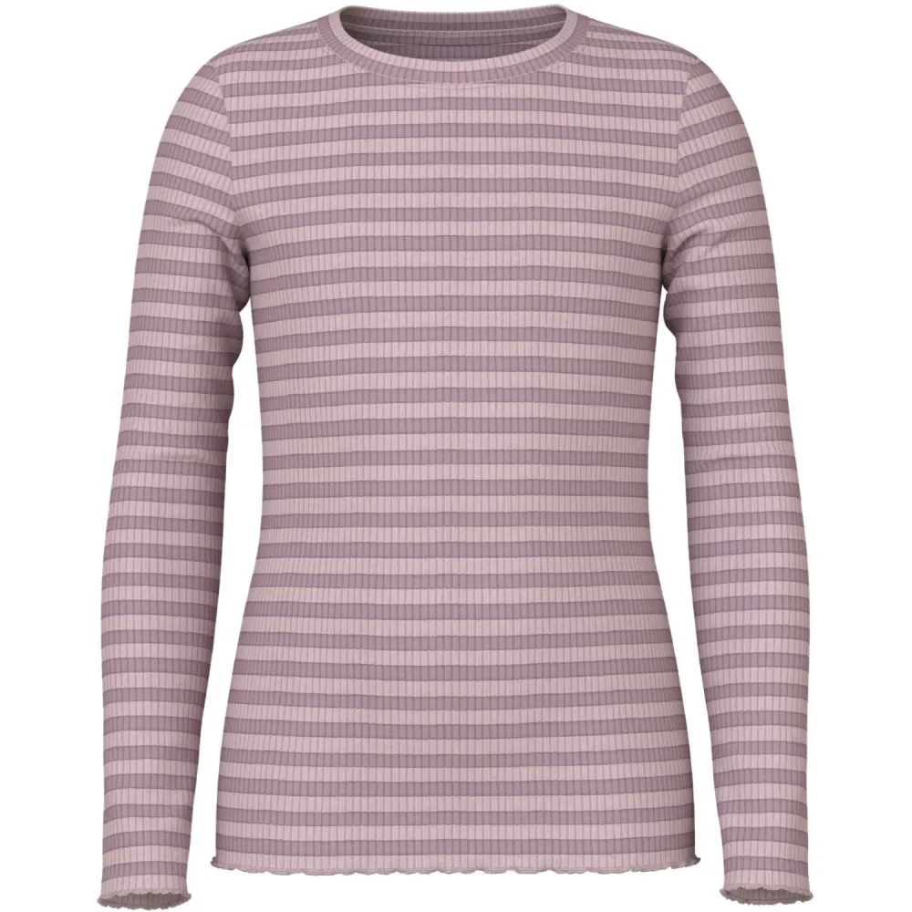 Name It Toadstool Burnished Lilac Nkfvemma Ls Lean Topp 116