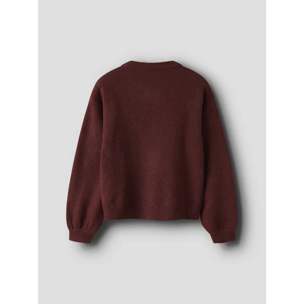 Name It Vinröd Nkfodessana Ls Stickad 116