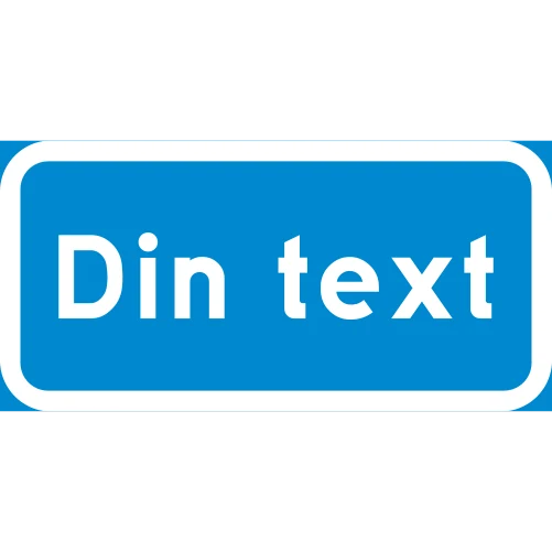 Navy tilläggstavla med egen text 400x200