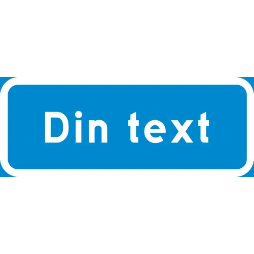Navy tilläggstavla med egen text 400x200