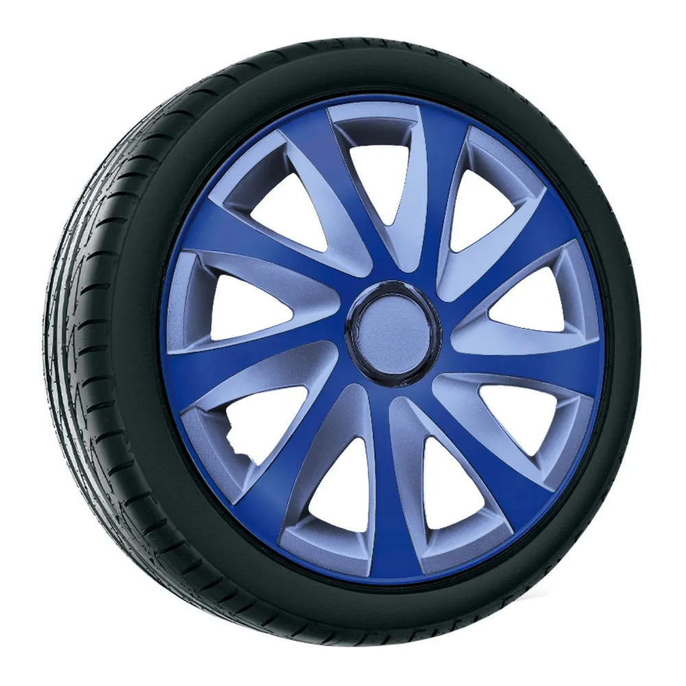 15'' NRM EXTRA DRIFT BLUE CHROME blå-silver navkapslar 4 st.