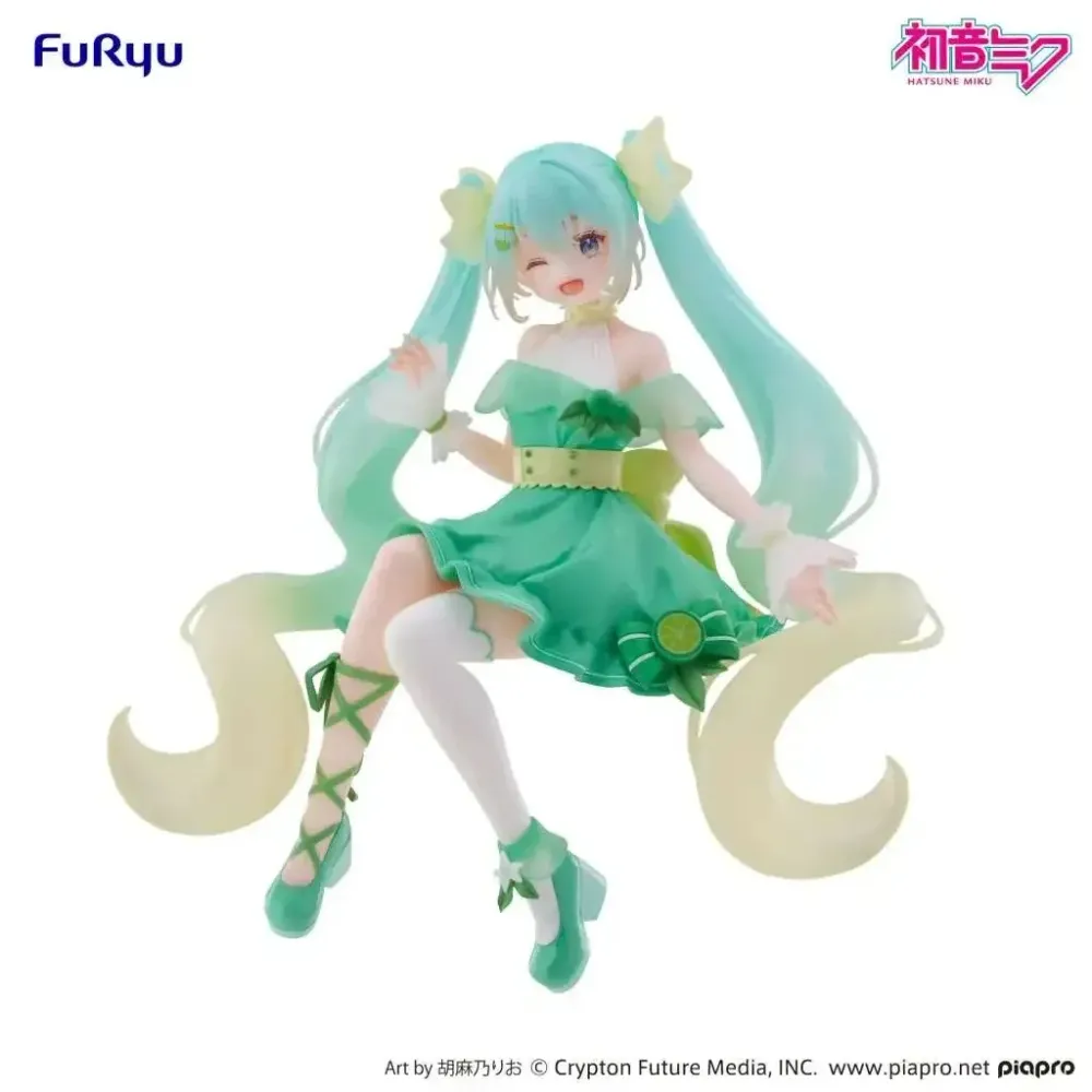 Hög Precision Hatsune Miku Lime Noodle Stopper Figur