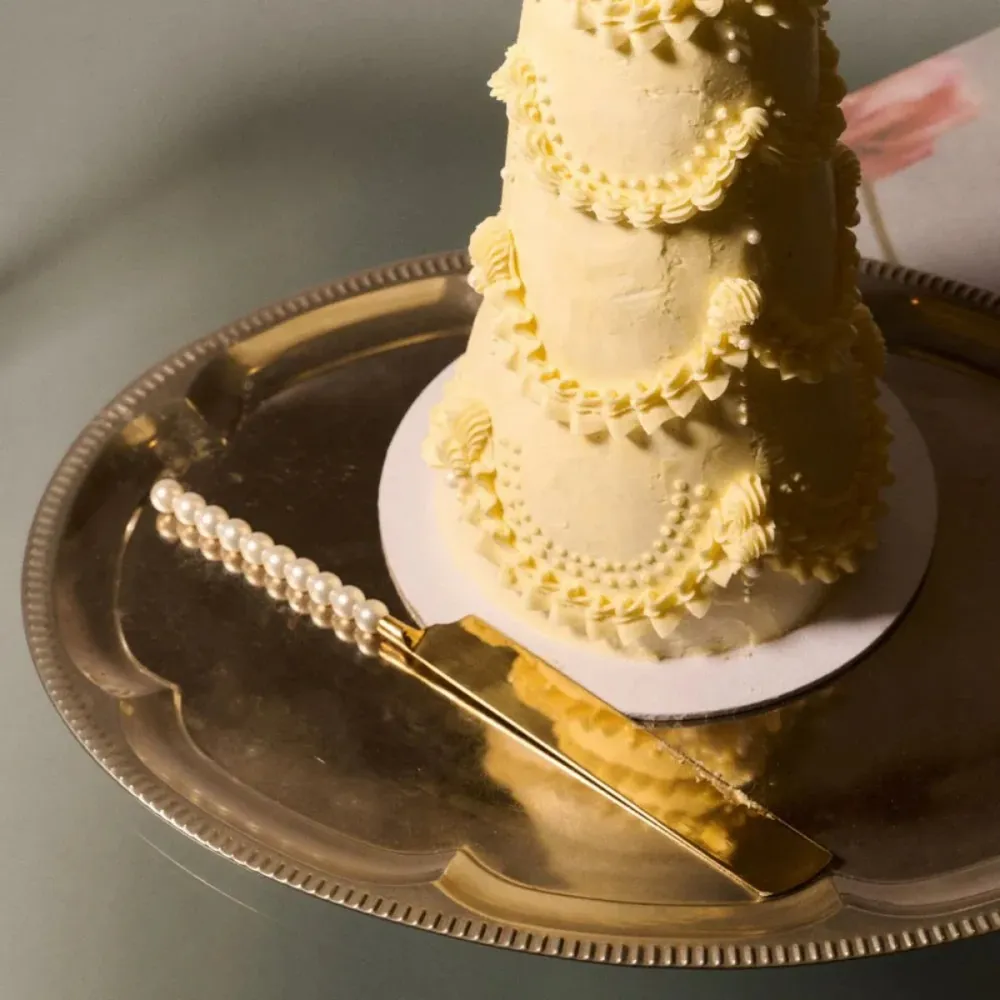 Premium Quality LEPELCLUB Pearl Cake Knife