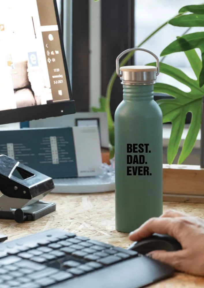 Professionell Kvalitet BEST DAD EVER Thermos Bottle Black