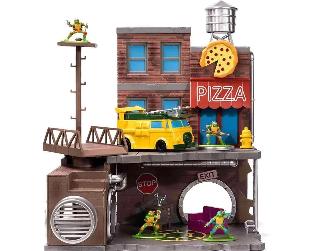 Professionell Kvalitet Teenage Mutant Ninja Turtles - Lair Diorama Nano Scene