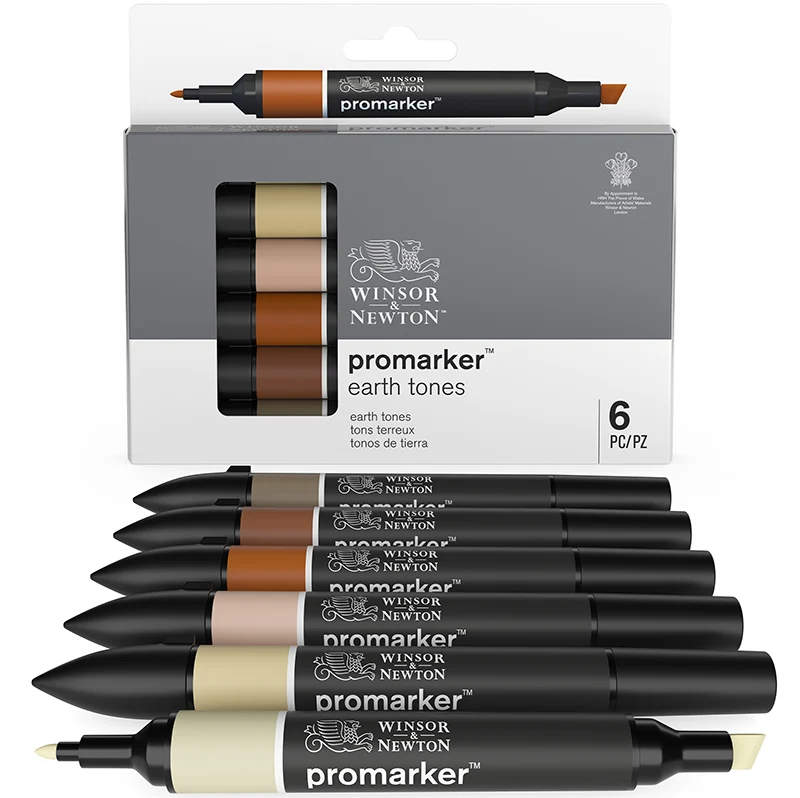 ProMarker place Winsor & Newton Earth tones set 6