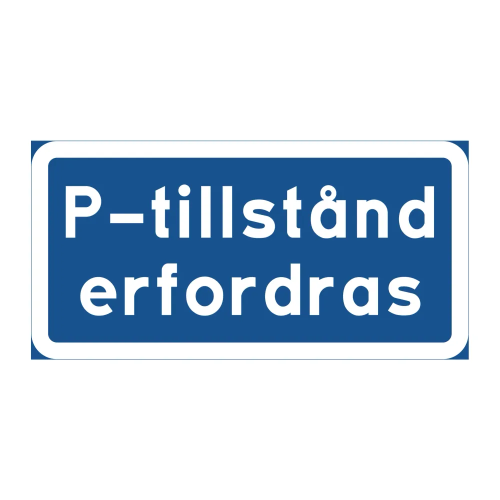 P-tillstånd erfordras 400x200mm