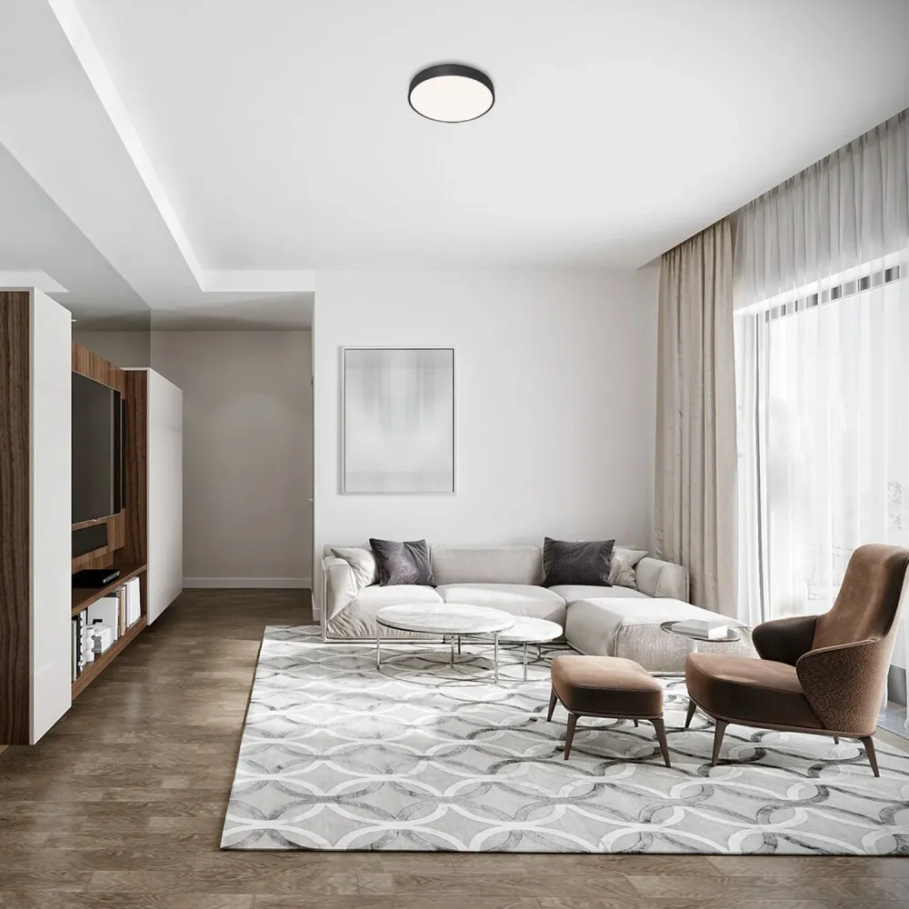 Rabalux Tesia 3314 Matte Svart 36W 40x5cm Praktisk Taklampa