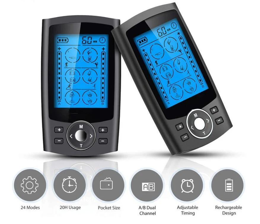 Regelletare TENS massageapparat Black