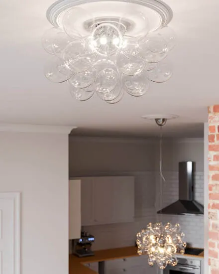 Safety Rated Gross plafond Ø50 cm klarglas