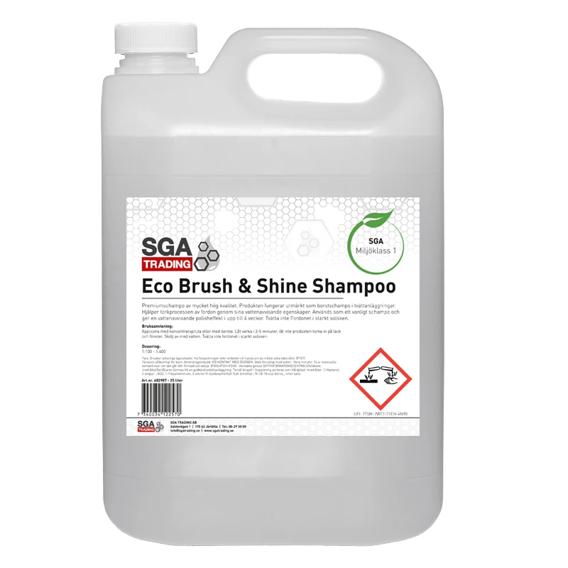 SGA Eco Brush & Shine Shampoo, 25 liter Compatible DeWALT Batteries