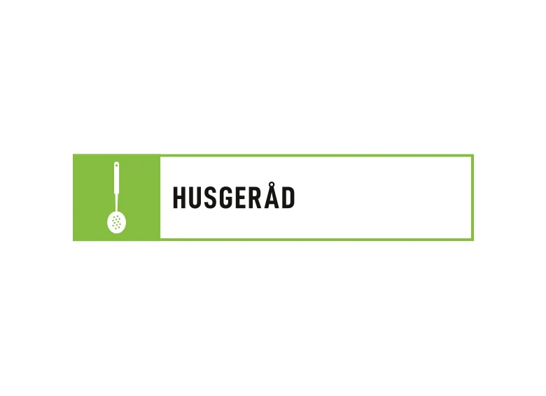 Säkerhetsgodkänd Husgeråd dekal 60x80mm