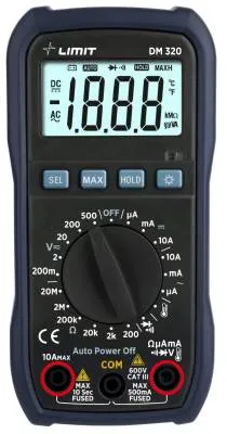 Säkerhetsgodkänd LIMIT MULTIMETER LIMIT DM 320