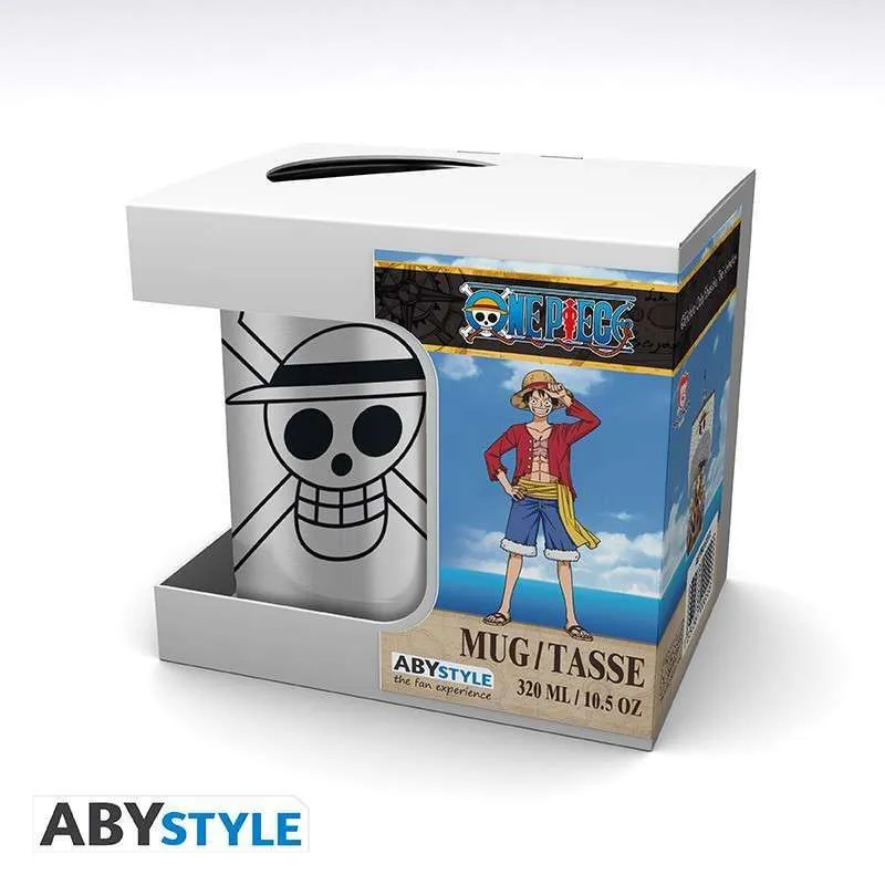 Säkerhetsgodkänd One Piece Luffy & Skull Mug Carabiner