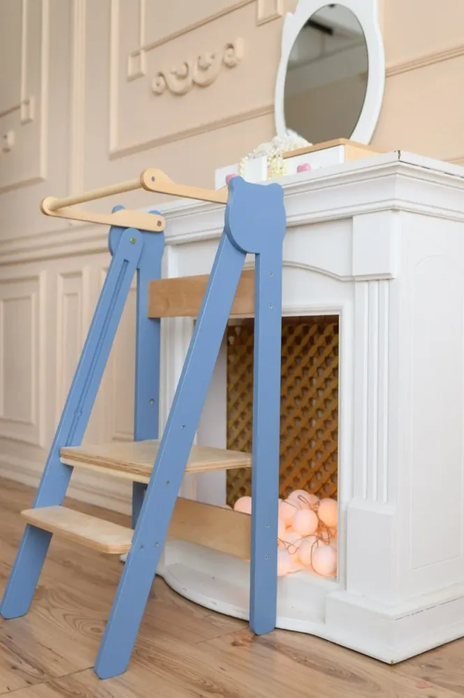 Space Saving Kitchen Step Stool | Lifetime Warranty Blue