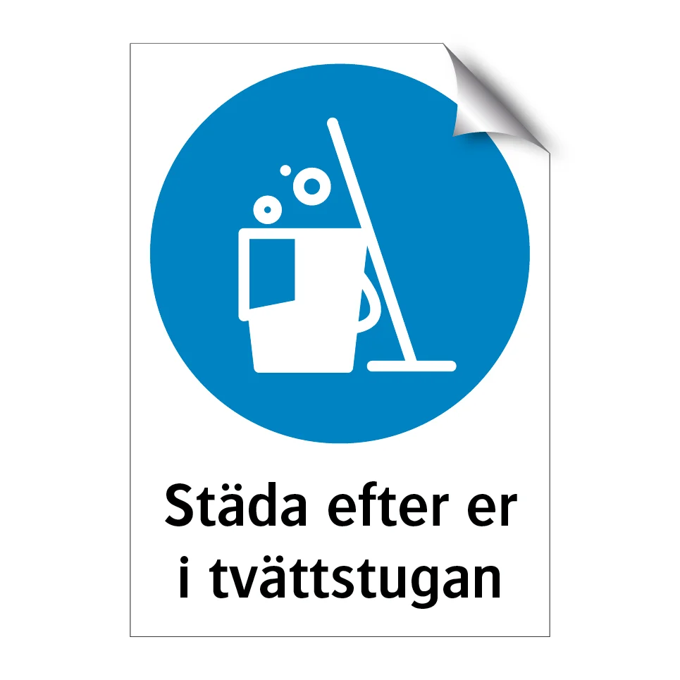 Städa upp efter er i tvättstugan Home & Workshop 148x210mm