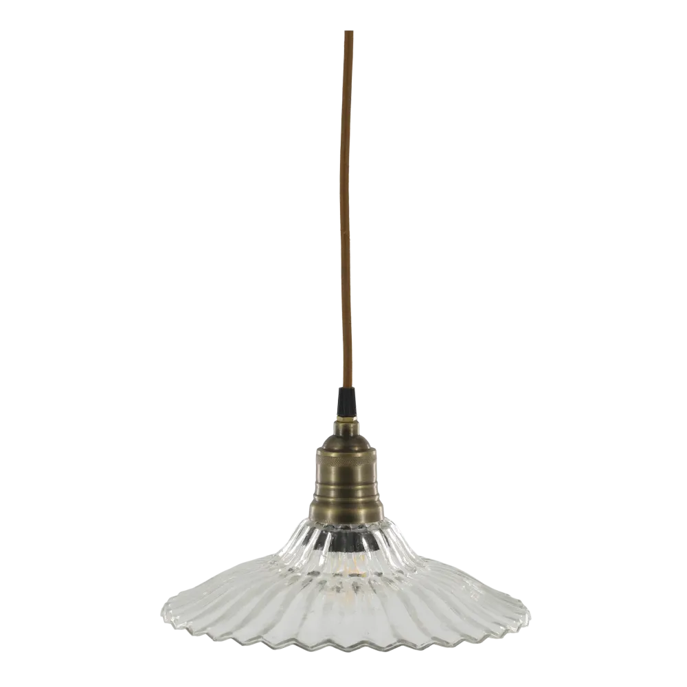 Taklampa SOLFJÄDER glas 17x26cm