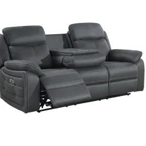 Teddy 3-sits EL Reclinersoffa Gra