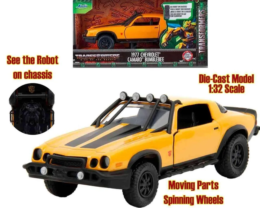 Transformers Rise Beasts - 1977 Chevrolet Camaro Bumblebee - 1:32 Die-Cast Modell