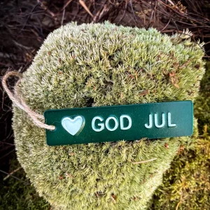 Trådlös God Jul-skylt i plåt