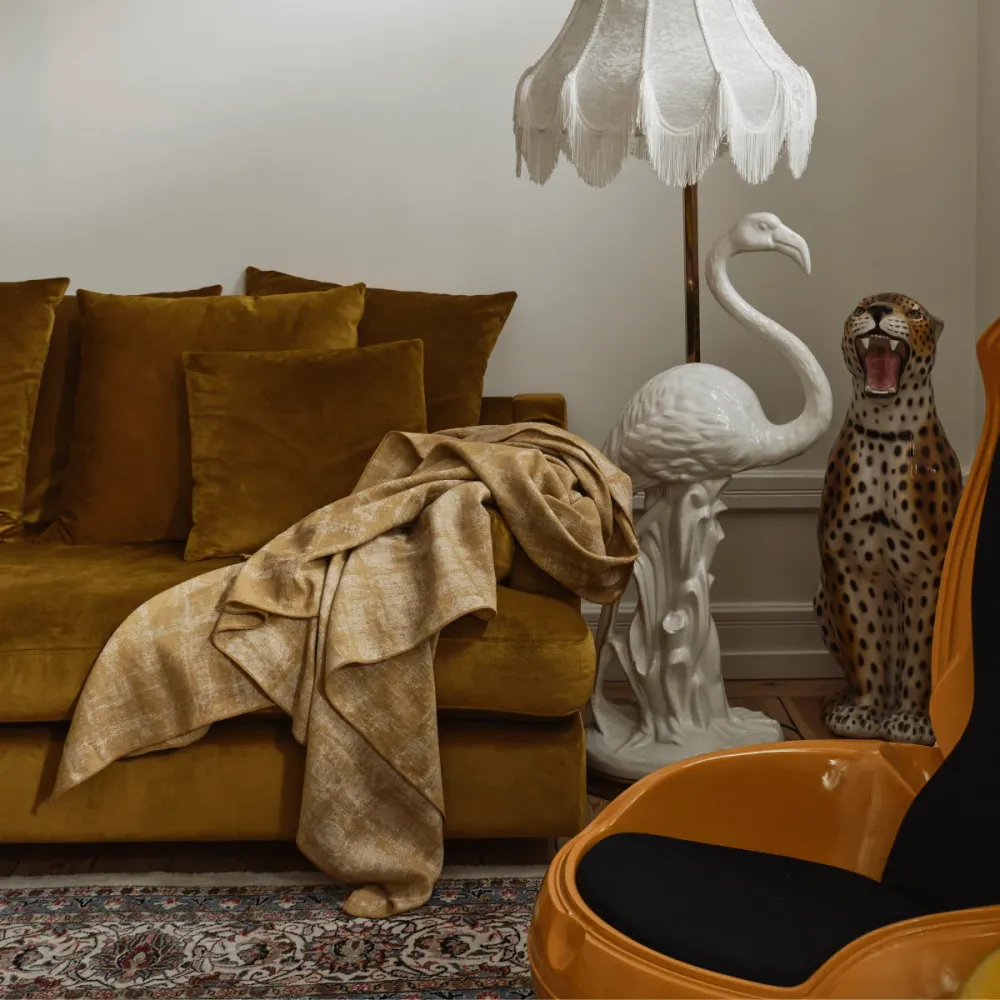 Trådlös Mille Notti Bergamo Pläd Beige