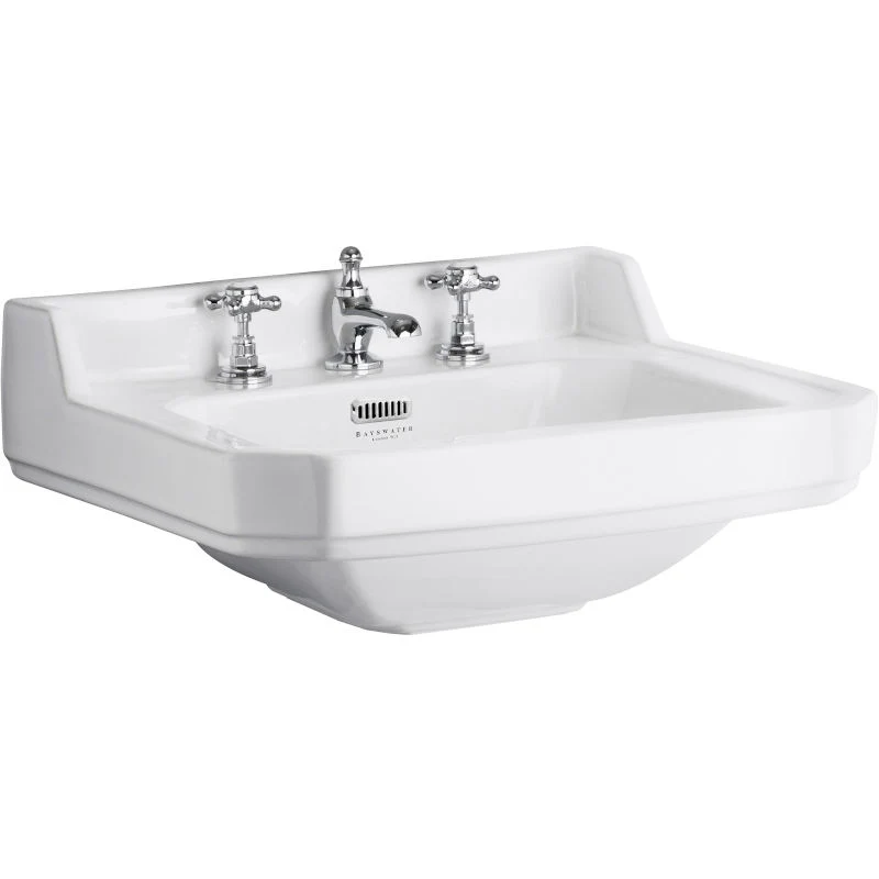 Tvättställ Fitzroy 56 Cm Med Piedestal - Tre Blandarhål