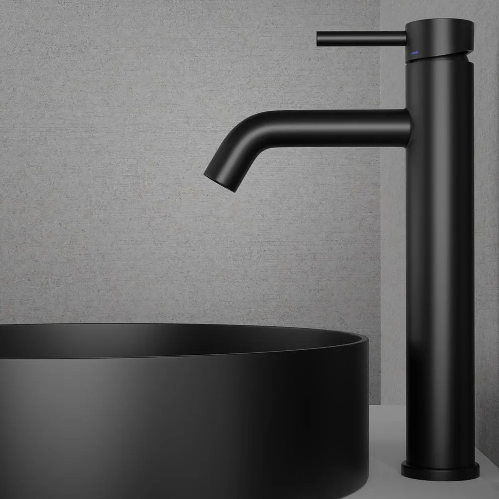 Tvättställsblandare Scandtap Alloy Wave Hög Svart