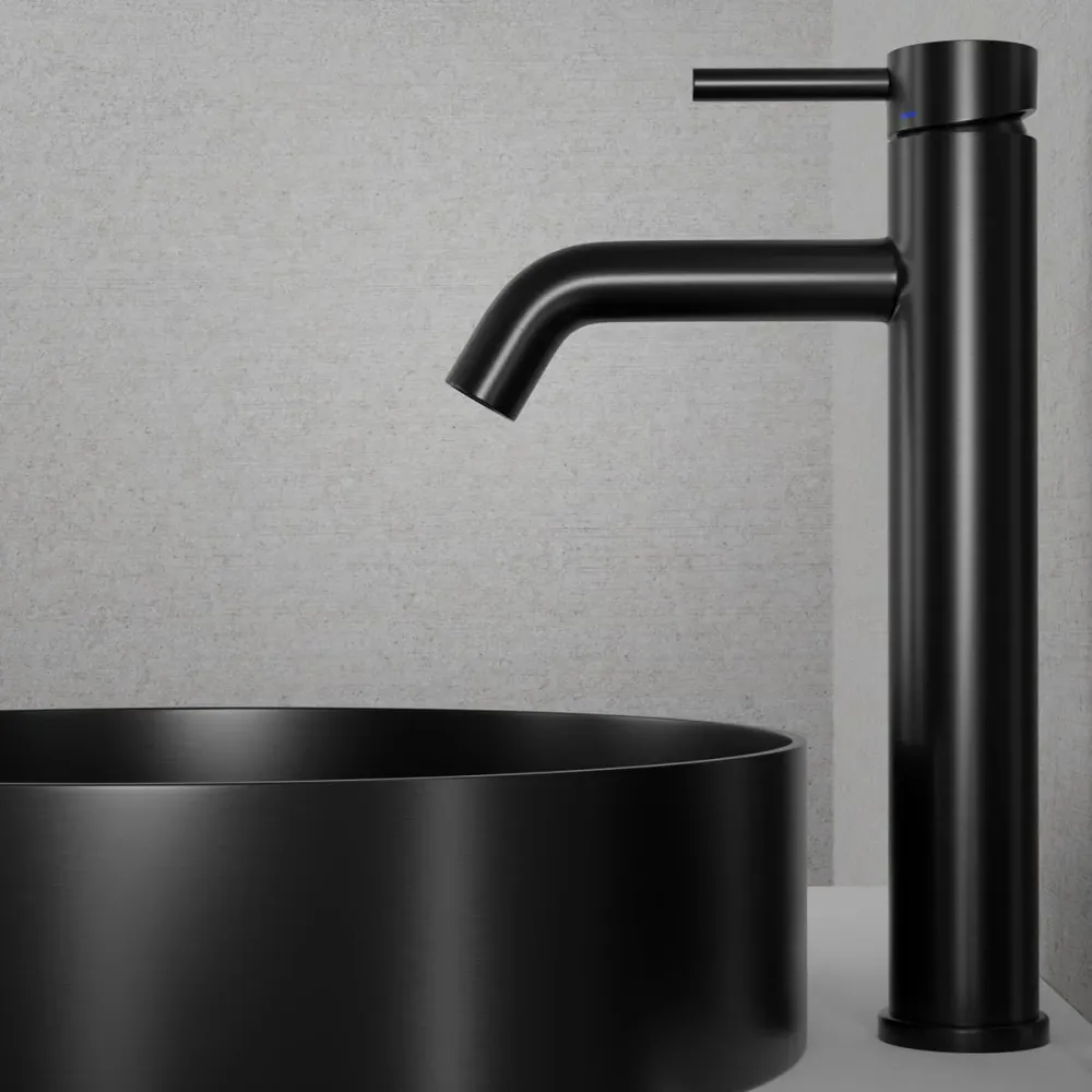 Tvättställsblandare Scandtap Alloy Wave Hög Svart