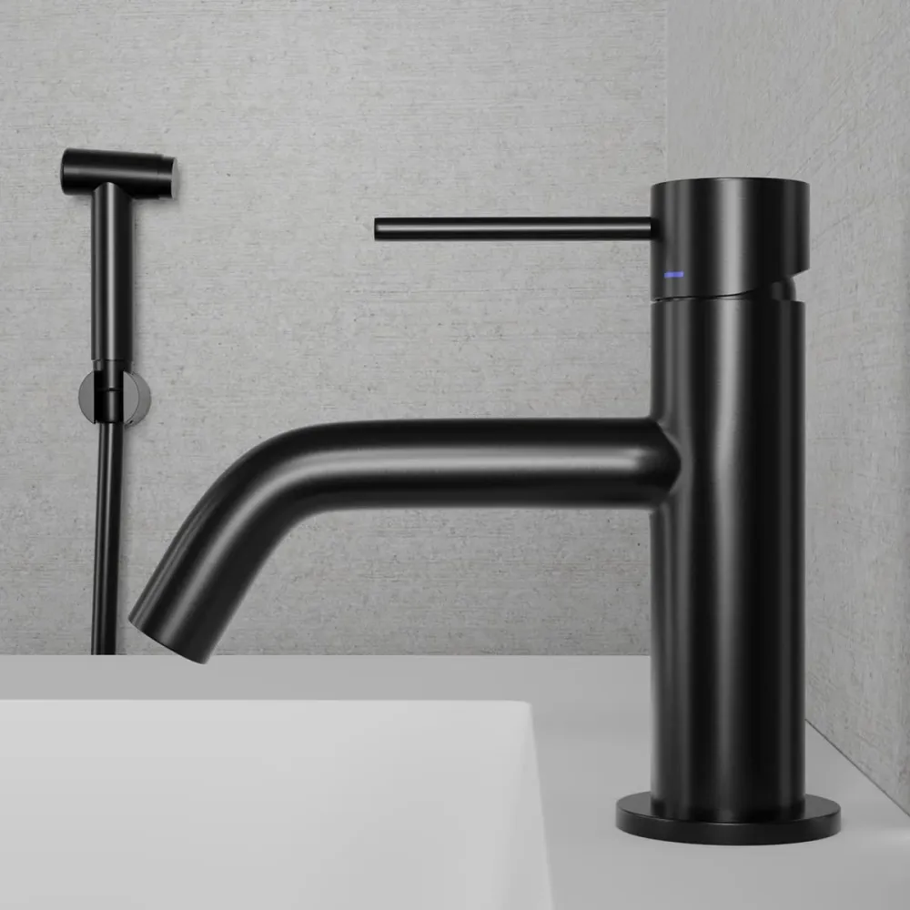 Tvättställsblandare Scandtap Metall Voyage B Med Bidédusch Svart