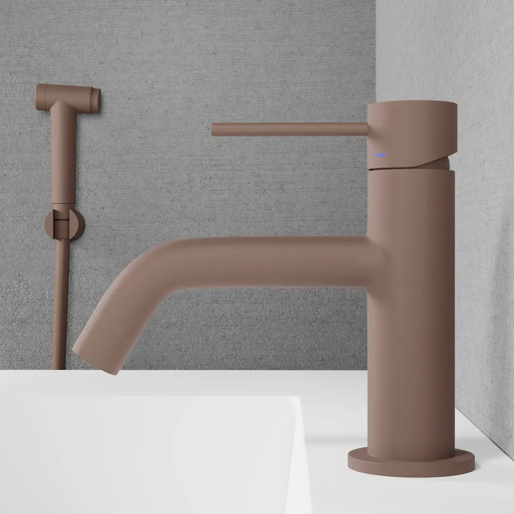 Tvättställsblandare Scandtap Metall Voyage B Med Bidédusch Svart