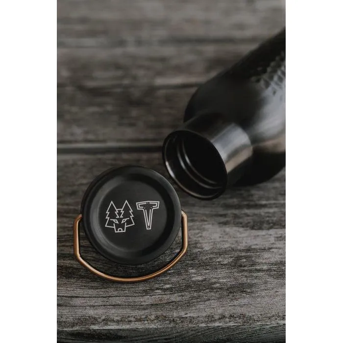 Vargen & Thor, Snörök termosflaska 750 ml midnight + mässing