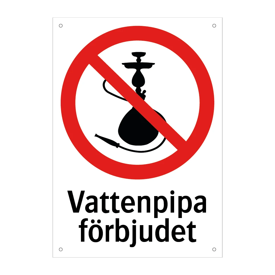 Vattenpipa förbjudet 148x210mm