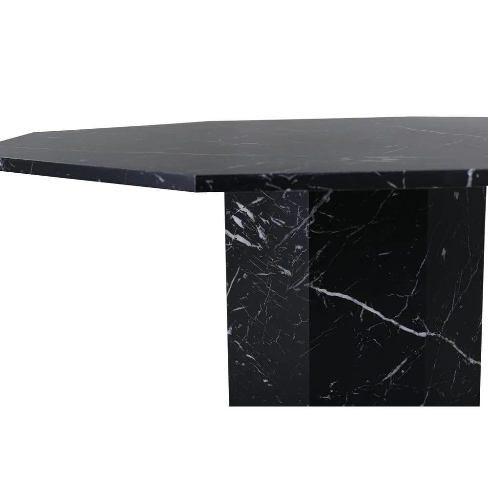 Venture Home Matbord Marbs Kolsvart Glasmarmor | Lifetime Warranty