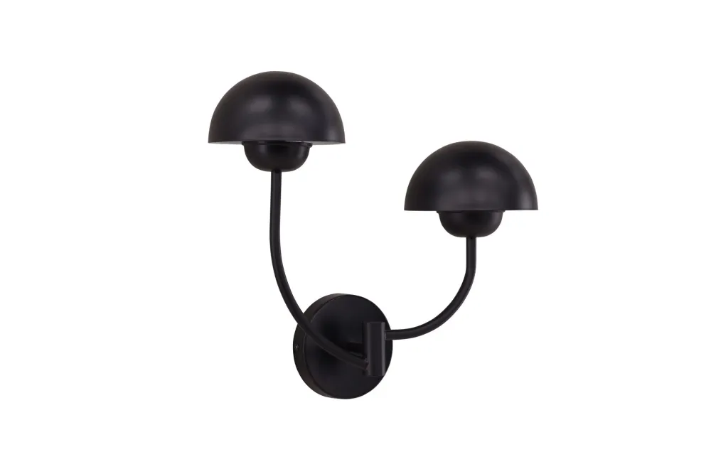 Vägglampa Venture Home Lyckorna Kolsvart Metall