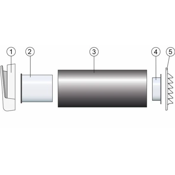 Väggventil TL80C-dBs Skarp