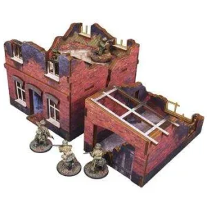 WW2 Ostfront Stalingrad Litet Hus (med garage) (3) FÖRBEHANDLAT [28mm/1:56]