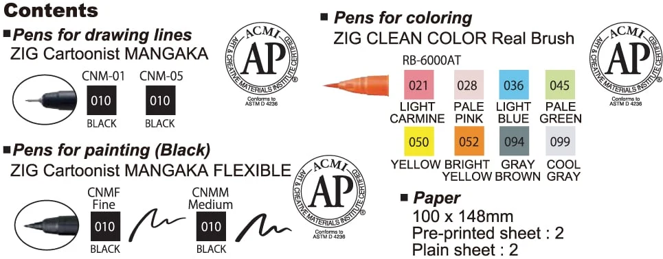 ZIG Clean Color + Mangaka ORDNA