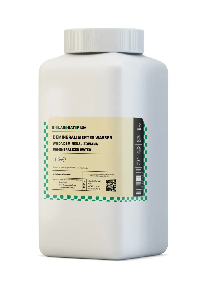 Avjoniserat vatten 1000 ml BIOLABORATORIUM