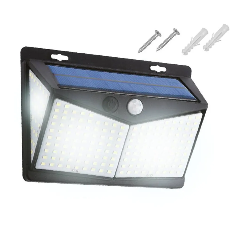 LTC LXLL154 Solväggslamapa 208 LED SMD 600LM Rörelse- Och Skymningsensor, IP65, 1800MAH Batteri