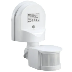 Maclean bracket-mounted rörelse- och skymningssensor, 180°, max. 1200W, vit, MCE25 W