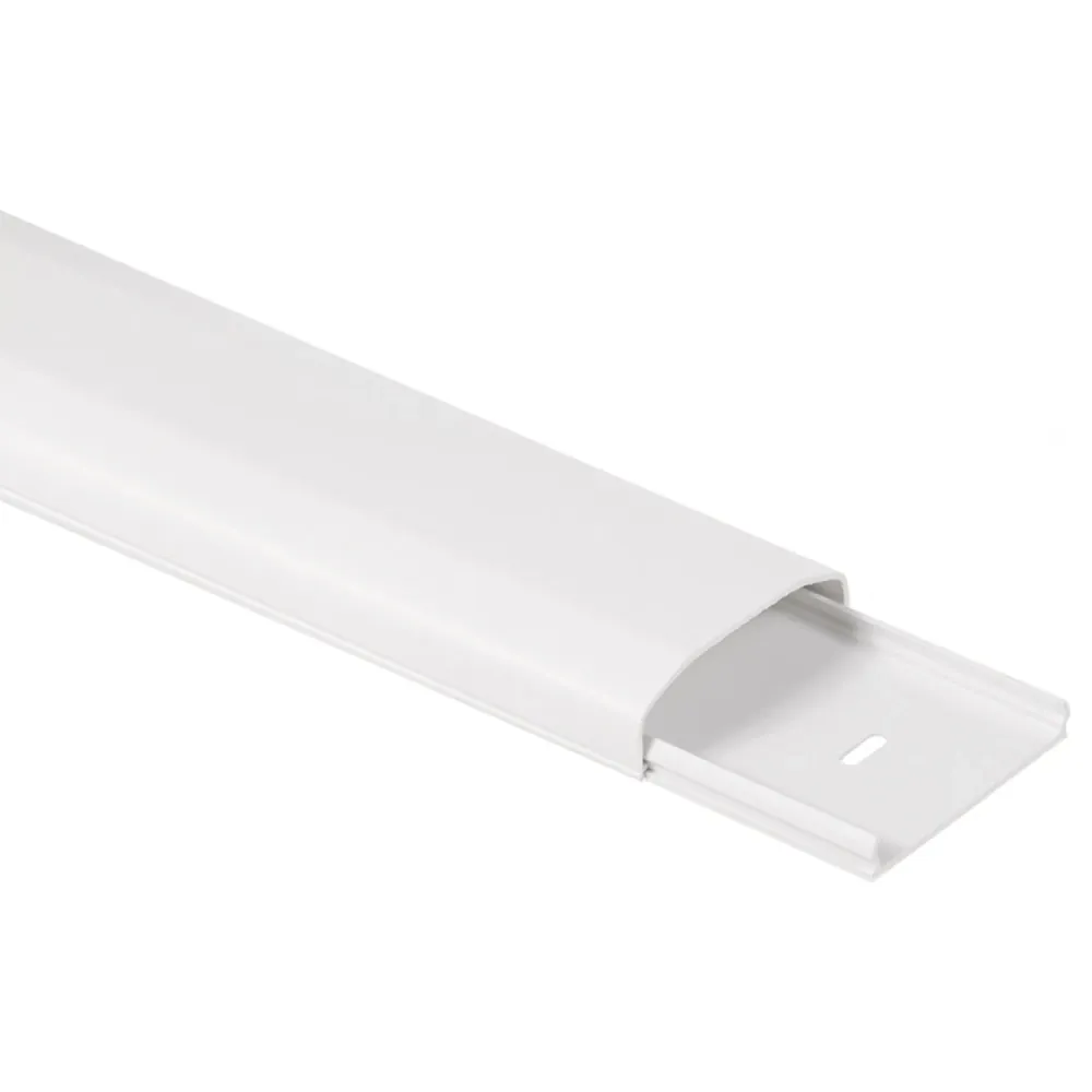 Maclean kabelskyddslist, systemplast 60x20x750mm, MC-695 W + Maclean hörnkabelskyddslist MC-697 W 127x127x21,5 mm systemplast