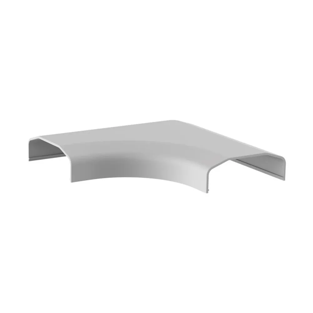 Maclean kabelskyddslist, systemplast 60x20x750mm, MC-695 W + Maclean hörnkabelskyddslist MC-697 W 127x127x21,5 mm systemplast
