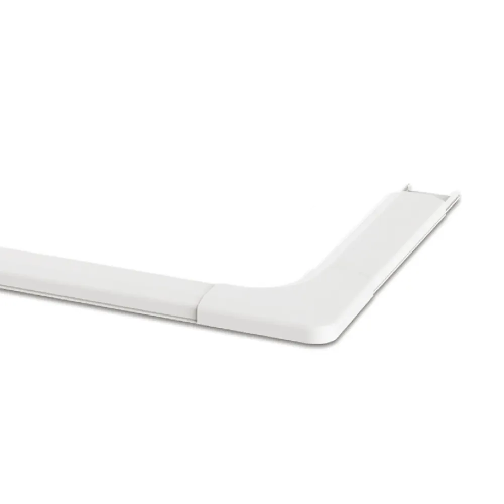 Maclean kabelskyddslist, systemplast 60x20x750mm, MC-695 W + Maclean hörnkabelskyddslist MC-697 W 127x127x21,5 mm systemplast