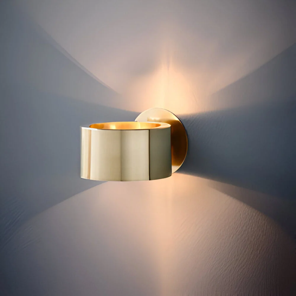 Nutida Guld Trommellampa - Minimalistisk Design med 1 Glödlampa