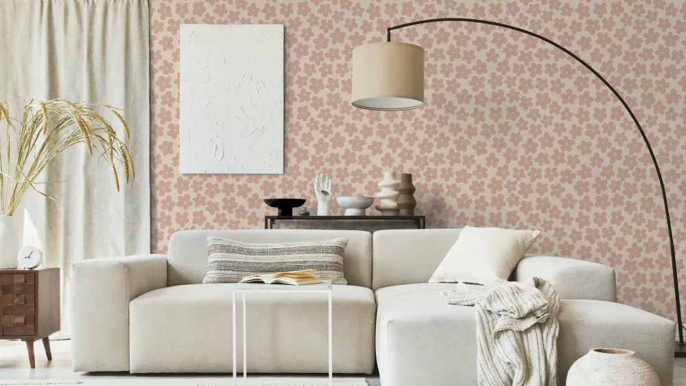 Reveal Tapet Daisy Dot - Wood